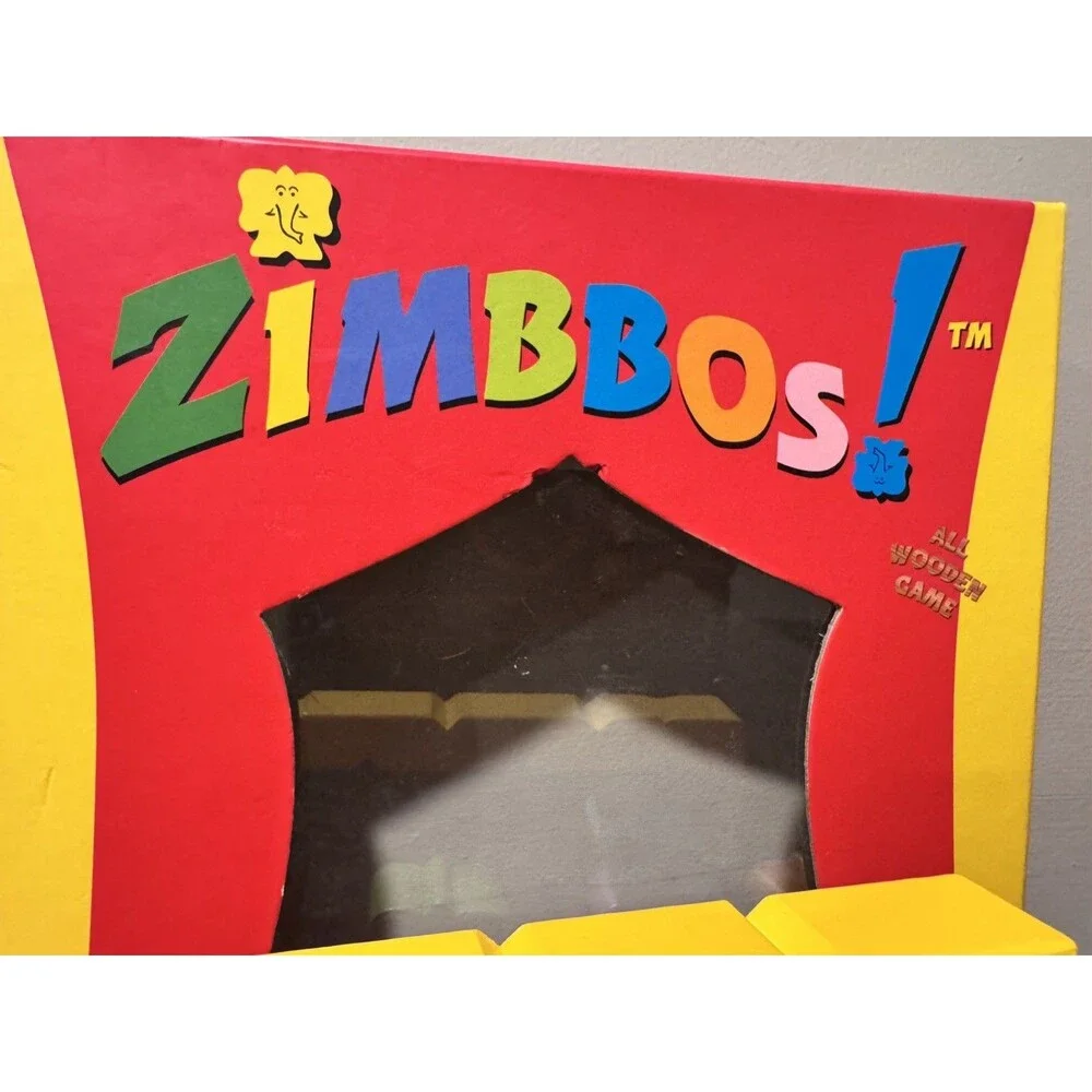 Zimbbos! Elephantastic Pyramids Wooden Kids Toy Game. 1-4 Players. Ages 3+.